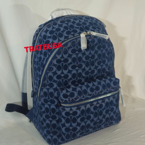 Charter Backpack In Signature Denim - Picture 5 of 16